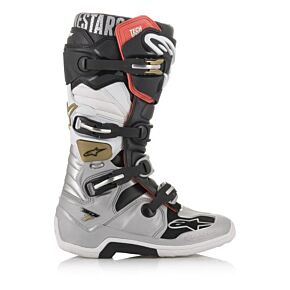 ALPINESTARS Tech 7 Boots Black/silver/white/gold Sz 05