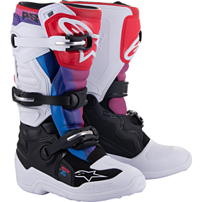 ALPINESTARS Tech 7s Boots Wht/blk/rainbow Sz 2
