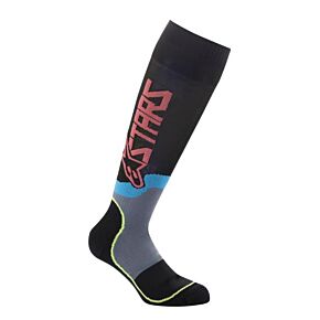 ALPINESTARS Youth Mx Plus-2 Socks Black/yellow Fluo/coral Md/lg