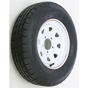 AWC Trailer Tire And Wheel Assembly White