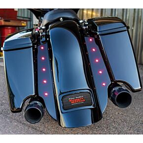 BAGGERNATION 3-piece Fender Kit Dual Outlet Black License Frame/stretched