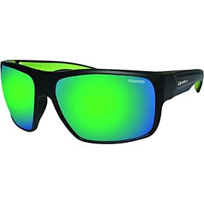 BOMBER Mana Bomb Eyewear Matte Black W/ Green Mirror Polarized Lens