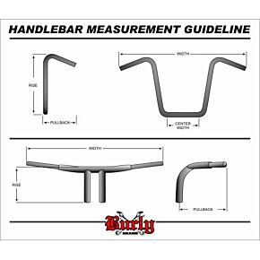 BURLY BRAND Gorilla 12" Apehangers 1.25" Chrome
