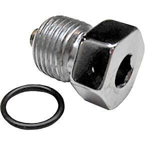 COLONY MACHINE Trans Drain Plug Chr Oversize Big Twin 00-up 9/16-18 Thread