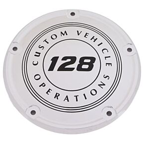 CUSTOM ENGRAVING 6   M8 Softail Derby Cover 128 Cvo Chrome