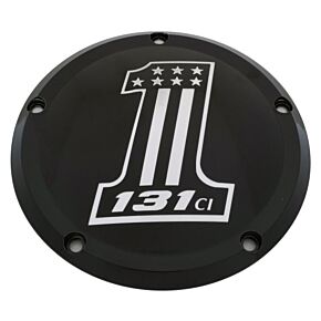 CUSTOM ENGRAVING 6   M8 Softail Derby Cover 131 Black