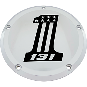 CUSTOM ENGRAVING 6   M8 Softail Derby Cover 131 Chrome