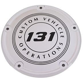 CUSTOM ENGRAVING 6   M8 Softail Derby Cover 131 Cvo Chrome