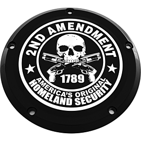 CUSTOM ENGRAVING 6   M8 Softail Derby Cover 2a Black