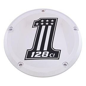 CUSTOM ENGRAVING 7   M8 Flt/flh Derby Cover 128 Chrome