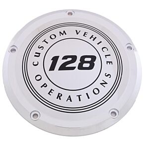 CUSTOM ENGRAVING 7   M8 Flt/flh Derby Cover 128 Cvo Chrome