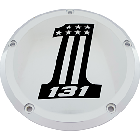 CUSTOM ENGRAVING 7   M8 Flt/flh Derby Cover 131 Chrome
