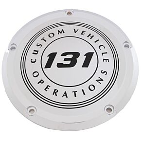 CUSTOM ENGRAVING 7   M8 Flt/flh Derby Cover 131 Cvo Chrome