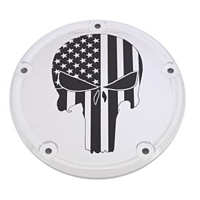 CUSTOM ENGRAVING 7   Tc Derby Cover Punisher Chrome