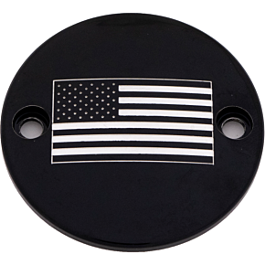 CUSTOM ENGRAVING M8 Timer Cover American Flag Black