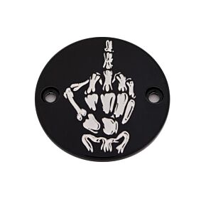 CUSTOM ENGRAVING M8 Timer Cover Bone Finger Black
