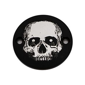 CUSTOM ENGRAVING M8 Timer Cover Skull Black