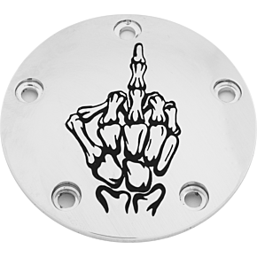 CUSTOM ENGRAVING Tc Timer Cover Bone Finger Chrome