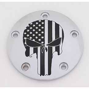 CUSTOM ENGRAVING Tc Timer Cover Punisher Chrome