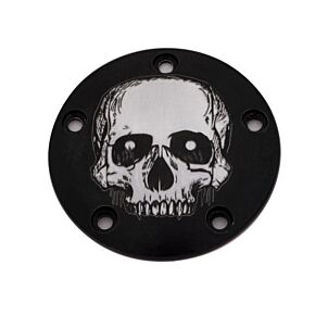 CUSTOM ENGRAVING Tc Timer Cover Skull Black