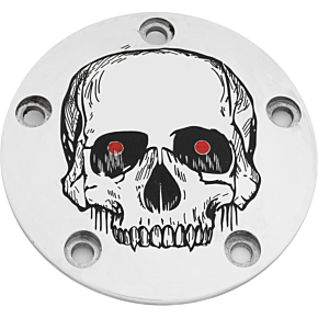 CUSTOM ENGRAVING Tc Timer Cover Skull Chrome