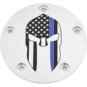 CUSTOM ENGRAVING Tc Timer Cover Sparta Blue Line Chrome