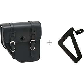 CUSTOMACCES Ibiza Saddlebag Black Left W/o Base