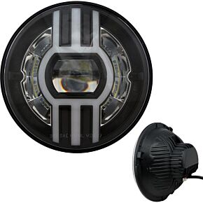 CYRON Headlight 7" Beast 2 Black W/driving Light