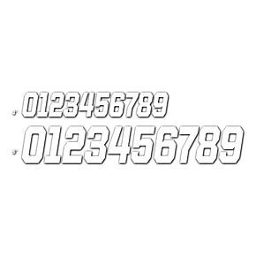D-COR #8 White 6 Race Series 3/pk