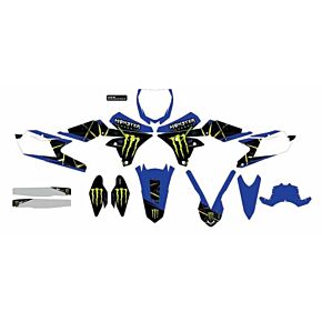 D-COR Cmplt Kit Monster Energy Slash White Bg