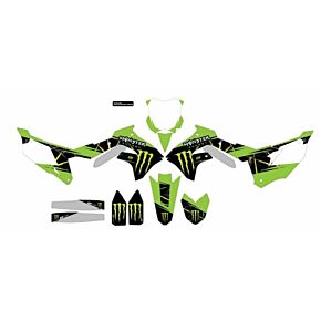 D-COR Cmplt Kit Monster Energy Slash White Bg