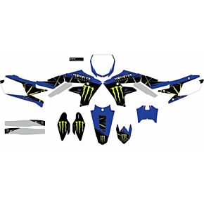 D-COR Cmplt Kit Monster Energy Slash White Bg