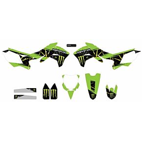 D-COR Cmplt Kit Monster Energy Slash White Bg