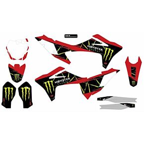 D-COR Cmplt Kit Monster Energy Slash White Bg