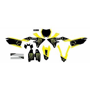 D-COR Cmplt Kit Monster Energy Slash White Bg