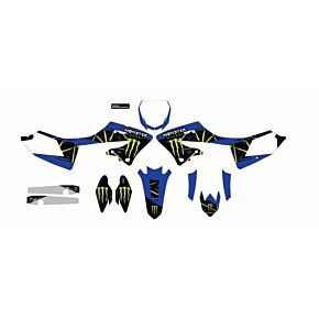 D-COR Cmplt Kit Monster Energy Slash White Bg