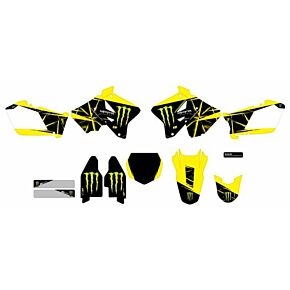 D-COR Cmplt Kit Monster Energy Slash White Bg