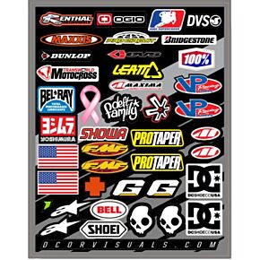 D-COR Helmet Logos Decal Sheet 9.5"x12"