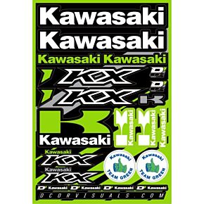 D-COR Kawasaki Decal Sheet 12"x18"