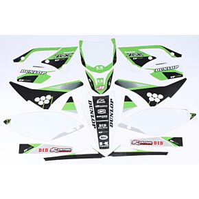 D-COR Kawasaki Raceline Graphics Complete Kit White