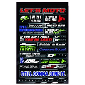 D-COR Kids Moto Talk Decal Sheet