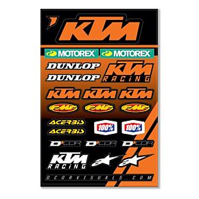 D-COR Ktm Racing Decal Sheet 12 Mil Ktm Racing Decal Sheet
