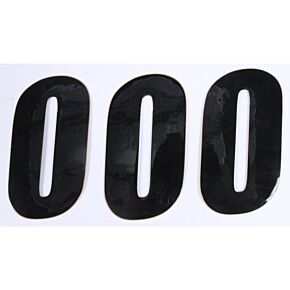 D-COR Number 0 Black 4" 3/pk