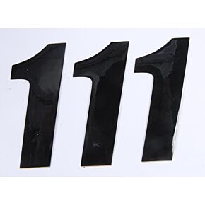D-COR Number 1 Black 4" 3/pk