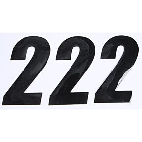 D-COR Number 2 Black 4" 3/pk