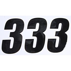 D-COR Number 3 Black 6" 3/pk