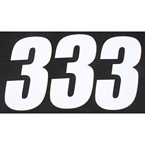 D-COR Number 3 White 6" 3/pk