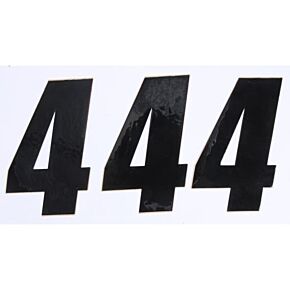 D-COR Number 4 Black 6" 3/pk