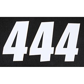 D-COR Number 4 White 4" 3/pk