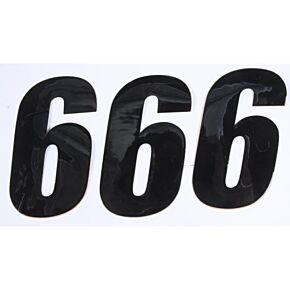 D-COR Number 6 Black 4" 3/pk